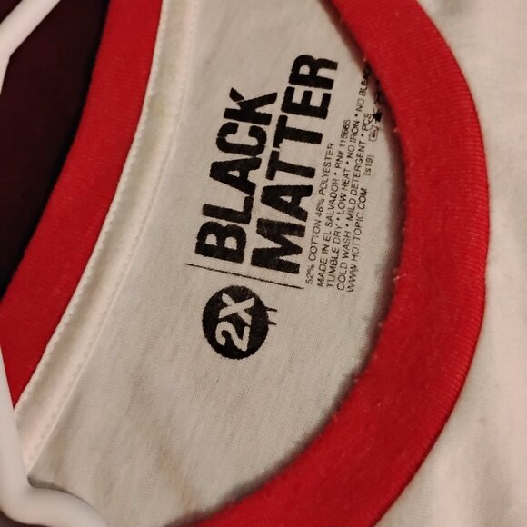 Men's White XXL Happy Canada D'Eh! Vintage Black Market Ringer T-Shirt - Picture 3 of 4